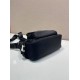 Mirror Quality Replica Prada Men's Nylon/Saffiano Crossbody Bag 2VH192 Black Clone