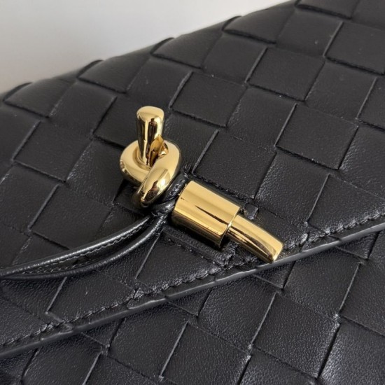 Mirror Quality Replica Bottega Veneta Andiamo Chain Crossbody Bag Black Clone