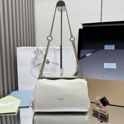 Mirror Quality Replica Prada Tumulte Small Shoulder Bag 1BD395 White Clone