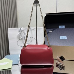 Mirror Quality Replica Prada Tumulte Small Crossbody Bag 1BD395 in Red Clone