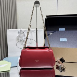 Mirror Quality Replica Prada Tumulte Small Crossbody Bag 1BD395 in Red Clone