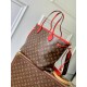 Luxury Replica LV Monogram Inside Out Neverfull MM Shoulder Bag M12708 Red Knockoff Mirror Quality Replica LV Monogram Inside Out Neverfull MM Shoulder Bag M12708 Red Clone