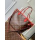 Luxury Replica LV Monogram Inside Out Neverfull MM Shoulder Bag M12708 Red Knockoff Mirror Quality Replica LV Monogram Inside Out Neverfull MM Shoulder Bag M12708 Red Clone