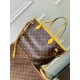 Luxury Replica LV Monogram Inside Out Neverfull MM Shoulder Bag M12708 Yellow Knockoff Mirror Quality Replica LV Monogram Inside Out Neverfull MM Shoulder Bag M12708 Yellow Clone