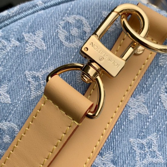 Mirror Quality Replica Louis Vuitton Keepall Bandoulière 45 Bag M25334 Sky Blue Clone