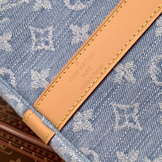 Mirror Quality Replica Louis Vuitton Keepall Bandoulière 45 Bag M25334 Sky Blue Clone
