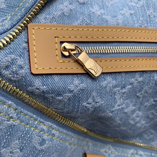Mirror Quality Replica Louis Vuitton Keepall Bandoulière 45 Bag M25334 Sky Blue Clone