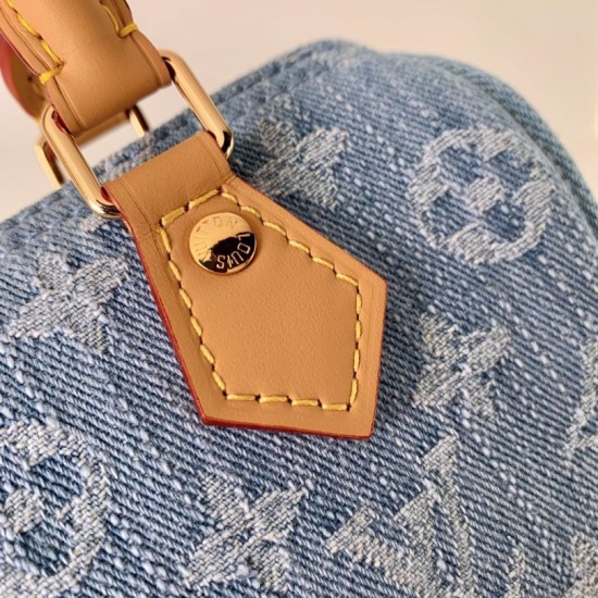 Mirror Quality Replica Louis Vuitton Nano Speedy Denim Bag M11212 Blue Clone