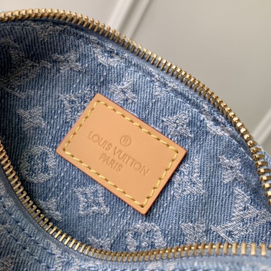 Mirror Quality Replica Louis Vuitton Nano Speedy Denim Bag M11212 Blue Clone