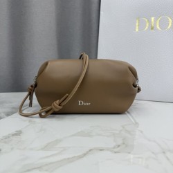 Luxury Replica Dior Bow Pochette Brown Knockoff Mirror Quality Replica Dior Bow Pochette Brown Clone