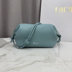Luxury Replica Dior Bow Pochette Tourmaline Blue Knockoff Mirror Quality Replica Dior Bow Pochette Tourmaline Blue Clone