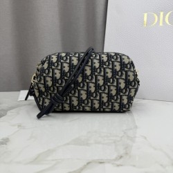 Mirror Quality Replica Dior Bow Pochette Dior Oblique Jacquard Blue Clone