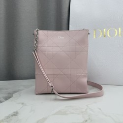 Mirror Quality Replica Dior Bag Trianon with flat macrocannage lambskin chain in pink Clone