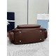 Luxury Replica Prada medium shoulder bag washed 1BC276 brown Knockoff Mirror Quality Replica Prada medium shoulder bag washed 1BC276 brown Clone