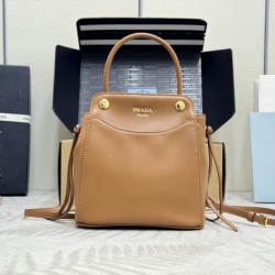 Mirror Quality Replica Prada Carry 1BA496 Mini Tote Bag in Brown Clone