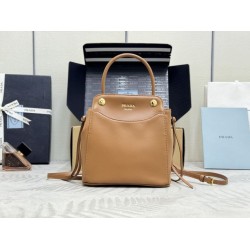 Mirror Quality Replica Prada Carry 1BA496 Mini Tote Bag in Brown Clone