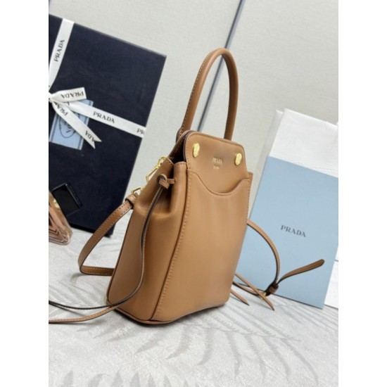 Mirror Quality Replica Prada Carry 1BA496 Mini Tote Bag in Brown Clone