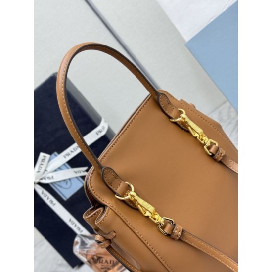 Mirror Quality Replica Prada Carry 1BA496 Mini Tote Bag in Brown Clone