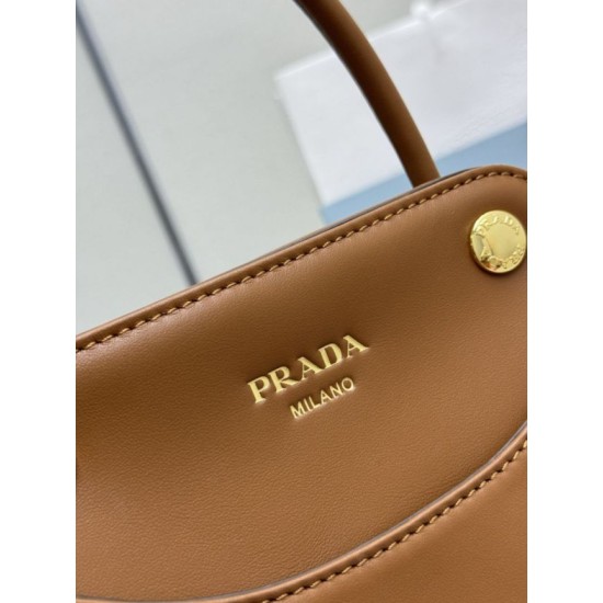 Mirror Quality Replica Prada Carry 1BA496 Mini Tote Bag in Brown Clone