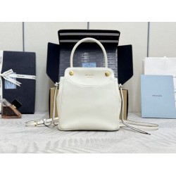 Mirror Quality Replica Prada Carry 1BA496 Mini Tote Bag in White Clone