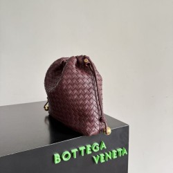 Luxury Replica Bottega Veneta Intrecciato Drawstring Bags in Burgundy Knockoff Mirror Quality Replica Bottega Veneta Intrecciato Drawstring Bags in Burgundy Clone