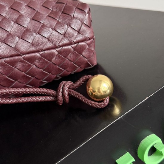 Luxury Replica Bottega Veneta Intrecciato Drawstring Bags in Burgundy Knockoff Mirror Quality Replica Bottega Veneta Intrecciato Drawstring Bags in Burgundy Clone