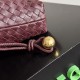 Luxury Replica Bottega Veneta Intrecciato Drawstring Bags in Burgundy Knockoff Mirror Quality Replica Bottega Veneta Intrecciato Drawstring Bags in Burgundy Clone