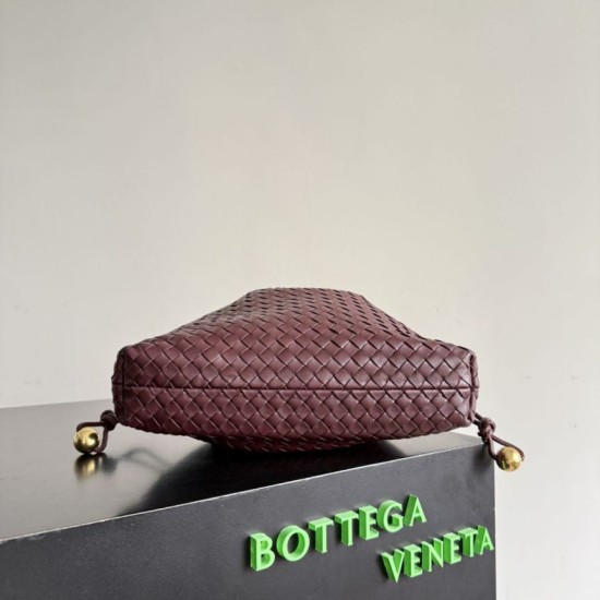 Luxury Replica Bottega Veneta Intrecciato Drawstring Bags in Burgundy Knockoff Mirror Quality Replica Bottega Veneta Intrecciato Drawstring Bags in Burgundy Clone