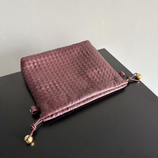 Luxury Replica Bottega Veneta Intrecciato Drawstring Bags in Burgundy Knockoff Mirror Quality Replica Bottega Veneta Intrecciato Drawstring Bags in Burgundy Clone