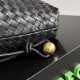 Luxury Replica Bottega Veneta Intrecciato Drawstring Bags in Black Knockoff Mirror Quality Replica Bottega Veneta Intrecciato Drawstring Bags in Black Clone