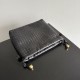 Luxury Replica Bottega Veneta Intrecciato Drawstring Bags in Black Knockoff Mirror Quality Replica Bottega Veneta Intrecciato Drawstring Bags in Black Clone