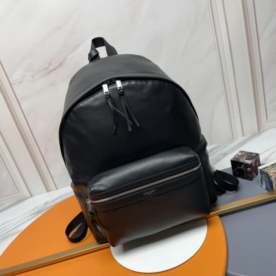Luxury Replica YSL Saint Laurent City Backpack in Black Matte Leather Knockoff Mirror Quality Replica YSL Saint Laurent City Backpack in Black Matte Leather Clone