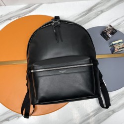 Mirror Quality Replica YSL Saint Laurent City Backpack in Black Matte Leather Clone