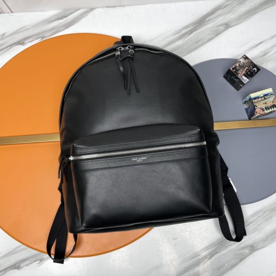 Luxury Replica YSL Saint Laurent City Backpack in Black Matte Leather Knockoff Mirror Quality Replica YSL Saint Laurent City Backpack in Black Matte Leather Clone
