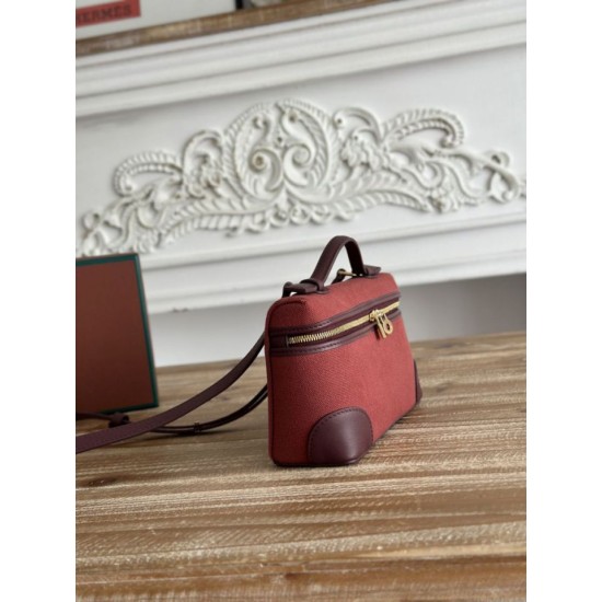 Luxury Replica Loro Piana Extra Pocket Bum Bag L19 with Top Handle in Burgundy Knockoff Mirror Quality Replica Loro Piana Extra Pocket Bum Bag L19 with Top Handle in Burgundy Clone