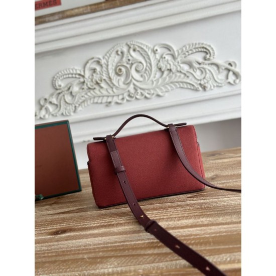 Luxury Replica Loro Piana Extra Pocket Bum Bag L19 with Top Handle in Burgundy Knockoff Mirror Quality Replica Loro Piana Extra Pocket Bum Bag L19 with Top Handle in Burgundy Clone
