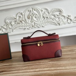 Mirror Quality Replica Loro Piana Extra Pocket Bum Bag L19 with Top Handle in Burgundy Clone