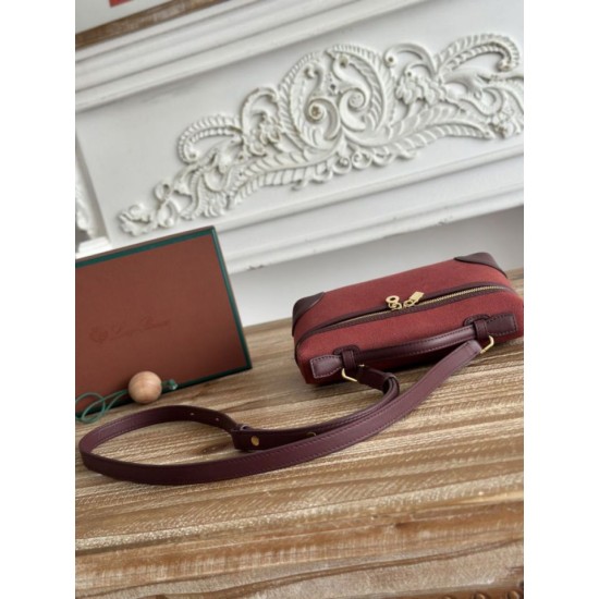 Luxury Replica Loro Piana Extra Pocket Bum Bag L19 with Top Handle in Burgundy Knockoff Mirror Quality Replica Loro Piana Extra Pocket Bum Bag L19 with Top Handle in Burgundy Clone