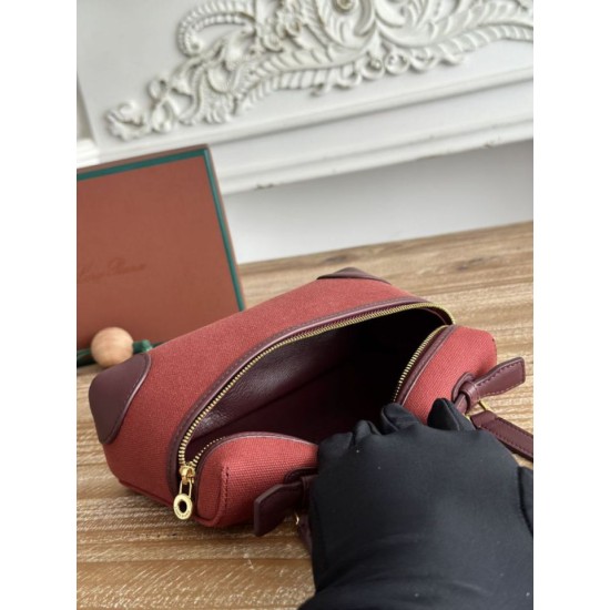 Luxury Replica Loro Piana Extra Pocket Bum Bag L19 with Top Handle in Burgundy Knockoff Mirror Quality Replica Loro Piana Extra Pocket Bum Bag L19 with Top Handle in Burgundy Clone