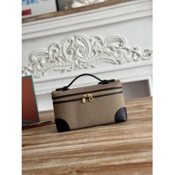 Mirror Quality Replica Loro Piana Extra Pocket Bum Bag L19 with Top Handle in Black Clone