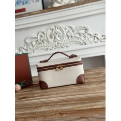 Mirror Quality Replica Loro Piana Extra Pocket Bum Bag L19 with Top Handle in Brown Clone