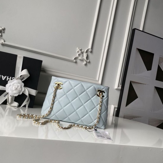Luxury Replica Chanel 26S Small Tote Bag AS6248 Blue Knockoff Mirror Quality Replica Chanel 26S Small Tote Bag AS6248 Blue Clone