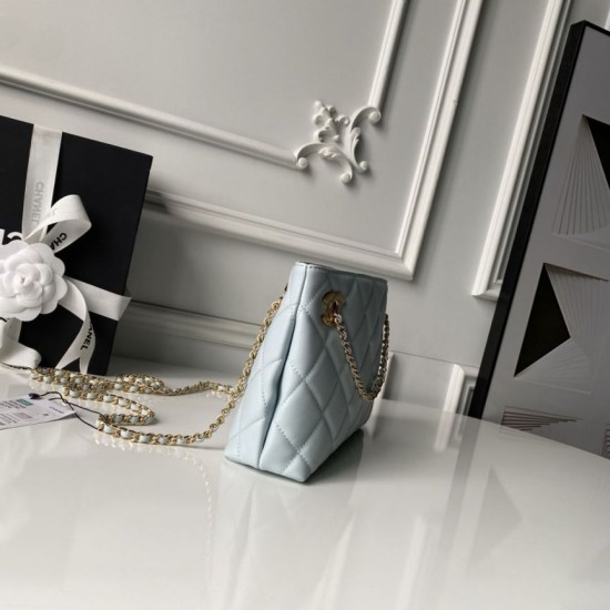 Luxury Replica Chanel 26S Small Tote Bag AS6248 Blue Knockoff Mirror Quality Replica Chanel 26S Small Tote Bag AS6248 Blue Clone