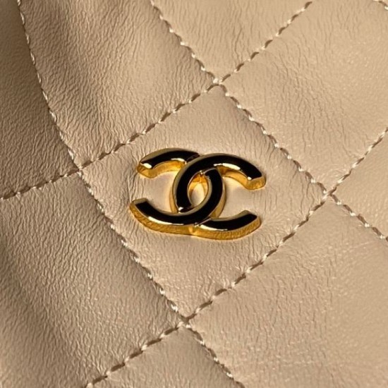 Luxury Replica Chanel 25 Quilted Drawstring Bucket Bag AP5317 Apricot Knockoff Mirror Quality Replica Chanel 25 Quilted Drawstring Bucket Bag AP5317 Apricot Clone