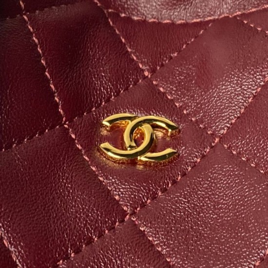 Luxury Replica Chanel 25 Quilted Drawstring Bucket Bag AP5317 Burgundy Knockoff Mirror Quality Replica Chanel 25 Quilted Drawstring Bucket Bag AP5317 Burgundy Clone