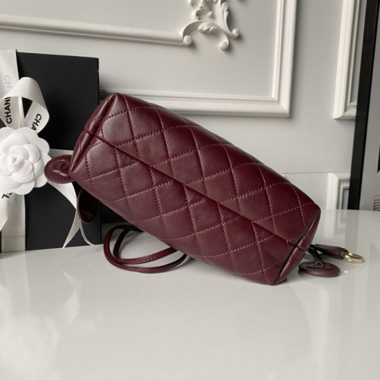 Luxury Replica Chanel 25 Quilted Drawstring Bucket Bag AP5317 Burgundy Knockoff Mirror Quality Replica Chanel 25 Quilted Drawstring Bucket Bag AP5317 Burgundy Clone