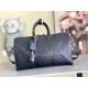 Luxury Replica Louis Vuitton Keepall Bandoulière 45 Handbag M26460 Black Knockoff Mirror Quality Replica Louis Vuitton Keepall Bandoulière 45 Handbag M26460 Black Clone