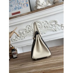 Mirror Quality Replica Hermès Birkin Bag 25cm/30cm Two-Tone Togo Leather Black/White Clone