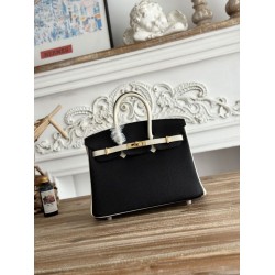 Mirror Quality Replica Hermès Birkin Bag 25cm/30cm Two-Tone Togo Leather Black/White Clone