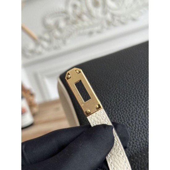 Mirror Quality Replica Hermès Birkin Bag 25cm/30cm Two-Tone Togo Leather Black/White Clone